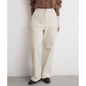 パンツ 変形コーデュロイ　フレアパンツ レディース