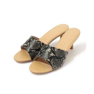 サンダル TOMORROWLAND パイソン型押しミュール レディース