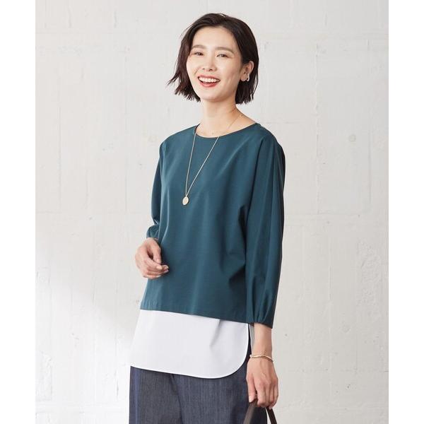 tシャツ TCポンチ ドルマンスリーブ レイヤード カットソー レディース