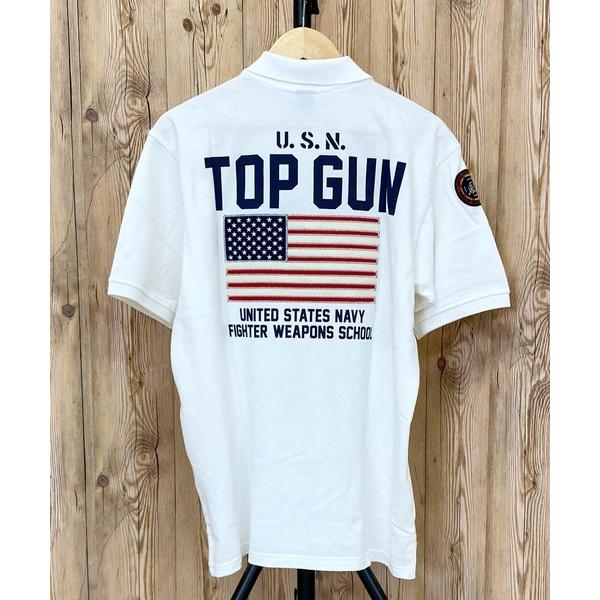 ポロシャツ FLAG TOPGUN 半袖ポロシャツ メンズ レディース