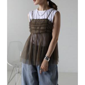 キャミソール バックダブルリボンチュールキャミ｜ZOZOTOWN Yahoo!店