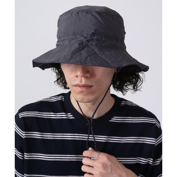 帽子 ハット あご紐付き撥水ポケッタブルバケットハット　レインハット メンズ レディース