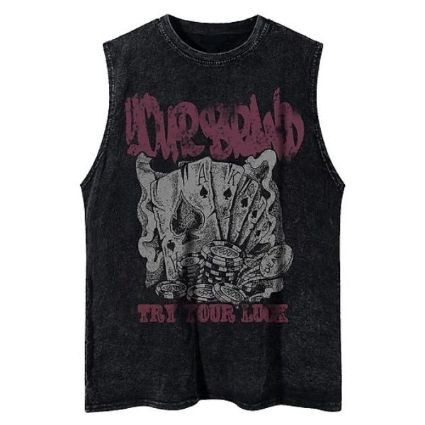 タンクトップ A&apos;GEM/9 × .kom「ARULE/アルール」カジノノースリーブ メンズ レディ...