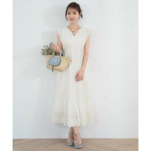 ワンピース コットン レース スカラップ ワンピース le reve vaniller