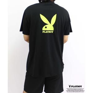 tシャツ 「GOLF」ゴルフウェア　PLAYBOY　接触冷感モックネックT メンズ