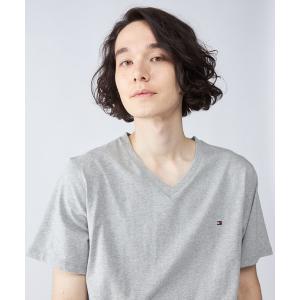 tシャツ Tシャツ メンズ トミーヒルフィガーワンポイントVネック半袖Tシャツ｜zozo