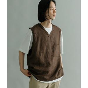 ベスト Linen Vneck Vest