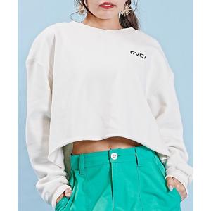 レディース スウェット RVCA/ルーカ MINI RVCA CROPED CREW スウェット トレーナー ワンポイント BD044-153｜zozo