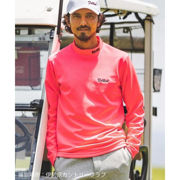 tシャツ mlt4367-Double Name Embroidery Mock Neck Long...