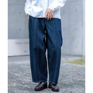 ワイドパンツ ジーンズ デニム デニムパンツ 「D.M.G. / ディーエムジー」 10ozムラ糸デニム アーモンドパンツ レディース
