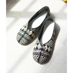 シューズ バレエシューズ モチーフ付きチャイナシューズ　ZOZOTOWN+オフィシャルサイト限定商品 レディース