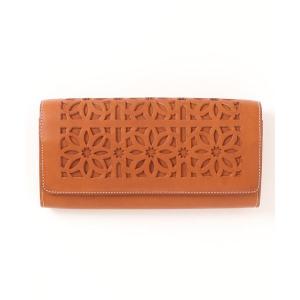 genten（ゲンテン） 財布 カットワーク 口金長財布 レディース メンズ