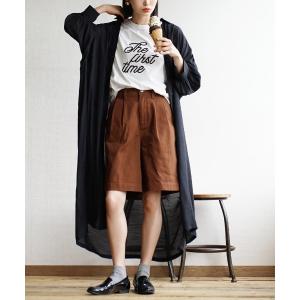 シャツワンピース 楊柳シアー ボリュームスリーブ...の商品画像