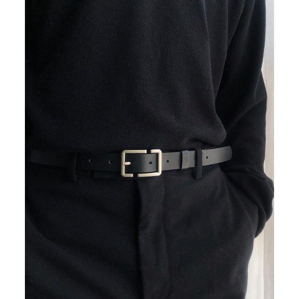 ベルト 変型スクエアバックルベルト メンズ