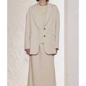 ジャケット テーラードジャケット ネップツイルオーバーサイズジャケット レディース