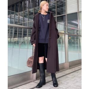 emmi コート アウター 「emmi meets aya」撥水フーディーロングコート