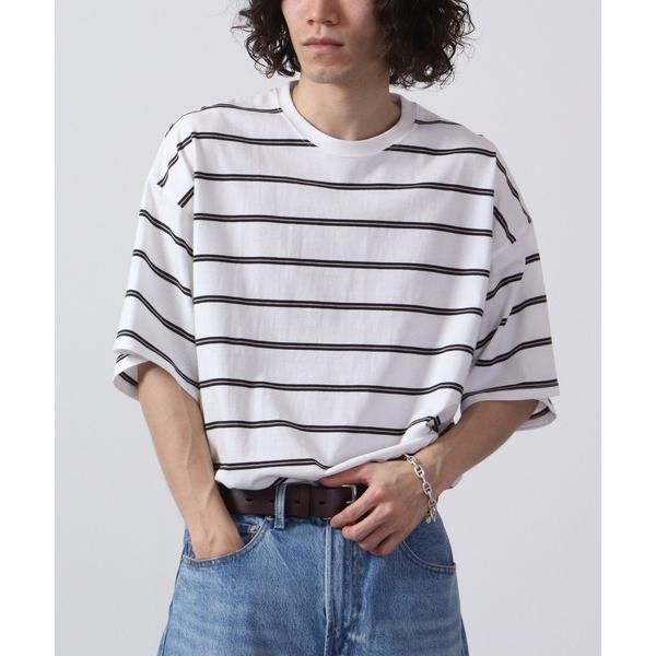 tシャツ Multi-border short-sleeved T-shirt / マルチボーダー半...