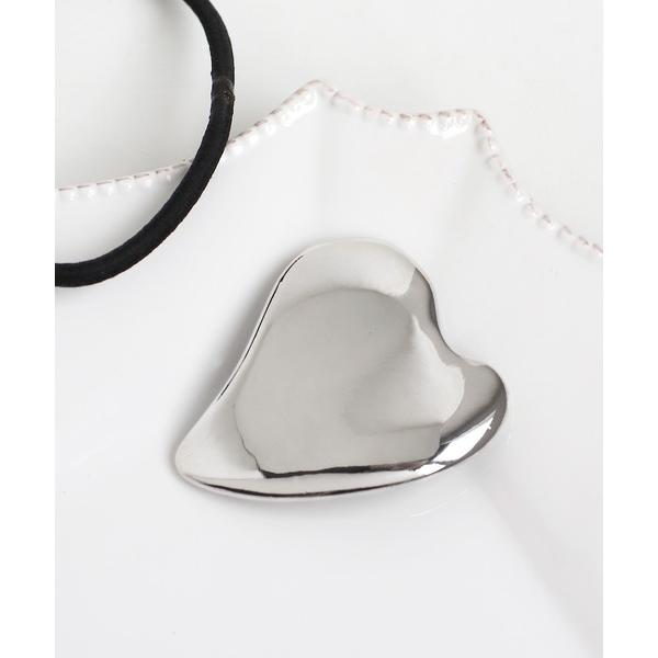 ヘアゴム ハートメタルポニーフック