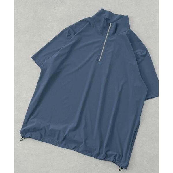 tシャツ シルキーナイロンハーフZIP多機能トップス メンズ
