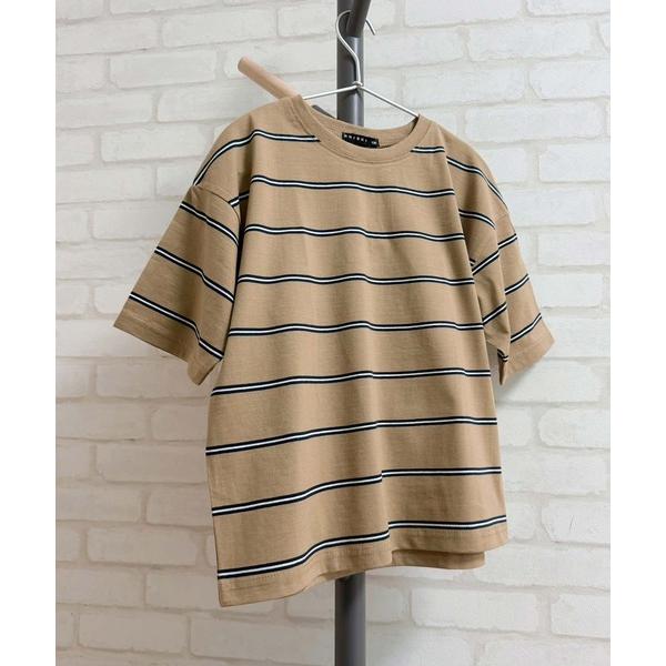 tシャツ ビッグシルエットボーダー半袖Tシャツ キッズ 子供服 男の子 女の子