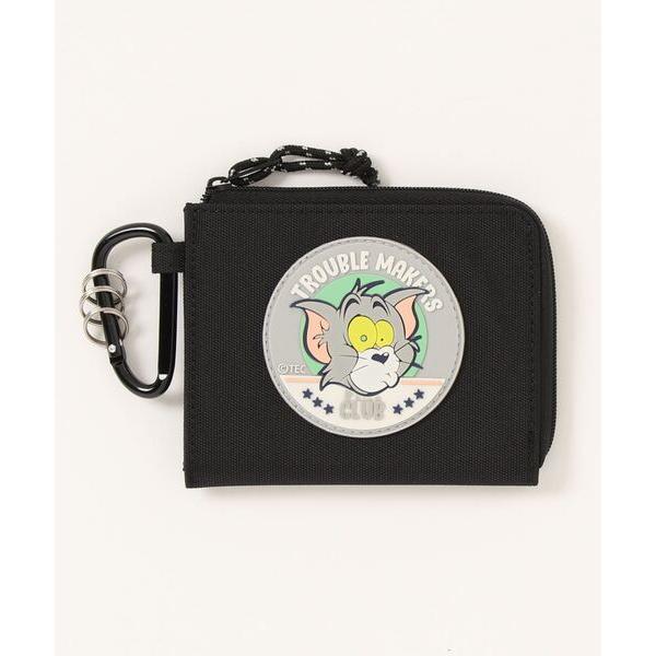 財布 TOM and JERRY×Flapperシリコンアップリケ付きミニウォレット レディース メ...