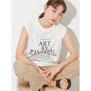 tシャツ Tシャツ ロゴノースリーブカットプルオーバー