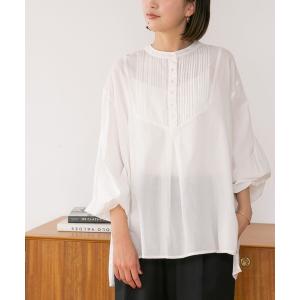 シャツ ブラウス コットンタックドレスシャツ