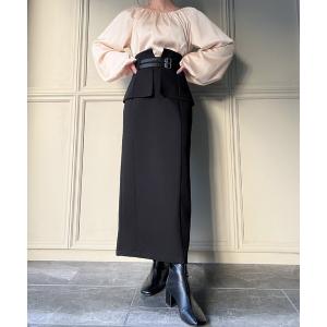 スカート ベルトデザインペンシルスカート