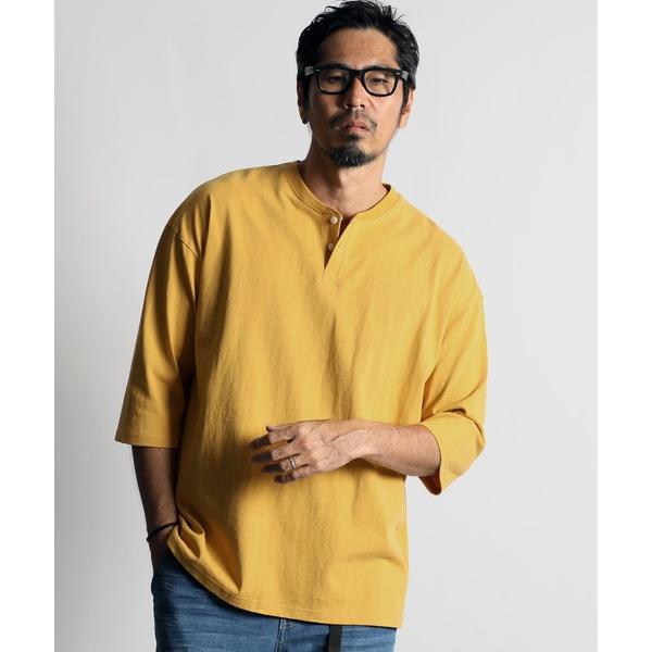 メンズ tシャツ Tシャツ 8oz HEAVY WEIGHT 3QUATER HENLEY TEE：...