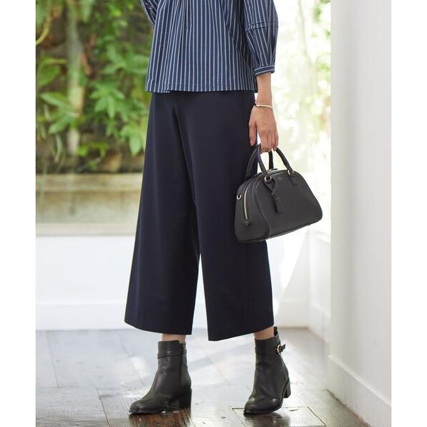 パンツ 「WEB限定カラーあり・洗える」T/Rアルガンシルク ワイド パンツ レディース