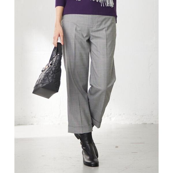 パンツ T/R/W グレンチェック パンツ レディース