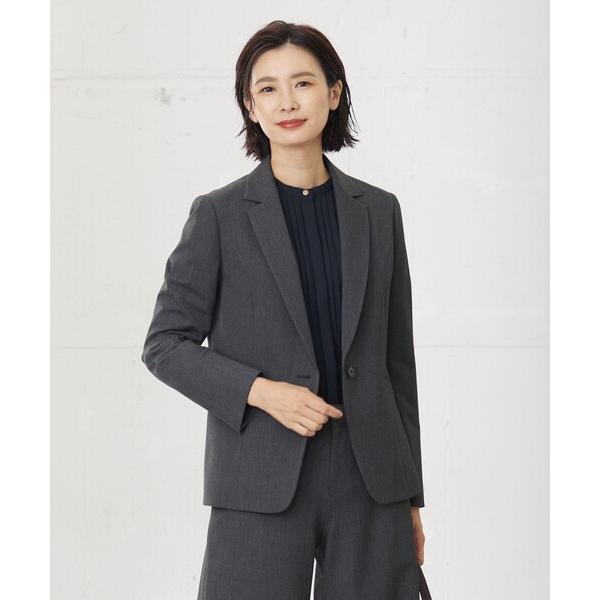 ジャケット テーラードジャケット 「洗える」T/Rアルガンシルク テーラード ジャケット レディース