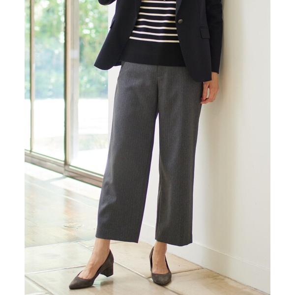 パンツ 「洗える」LANATEC シャークスキン＆ヘリンボーン パンツ レディース