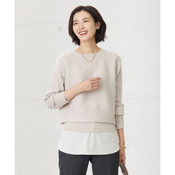 ニット セーター 「洗える」VIS/PE RIB ドルマンスリーブ ニット レディース