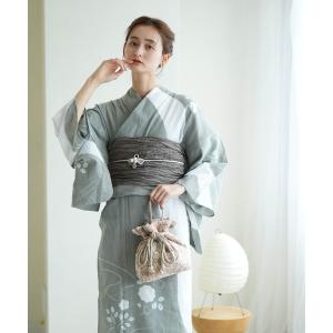 綿紅梅　浴衣　絞り　バラ 綿紅梅 浴衣 絞り バラ