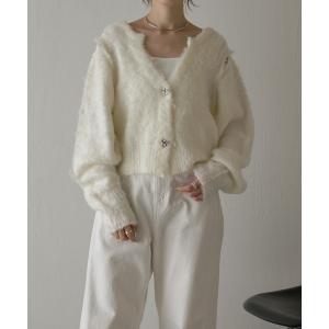 カーディガン 2WAYシャギーカーディガン/WEB限定