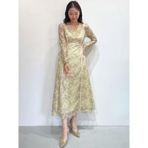 ドレス LADYレースプリントワンピース レディース