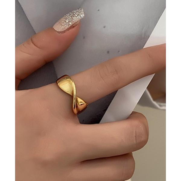 指輪 リング ツイストデザインオープンリング レディース メンズ