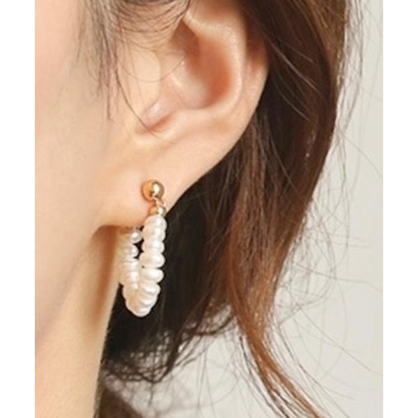 ピアス 「CHOUEL closet」ミニ淡水パールフープピアス レディース