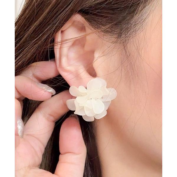 ピアス 「CHOUEL closet」スモークフラワーピアス レディース