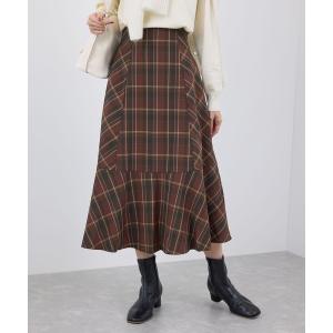 スカート チェックセミマーメイドスカート