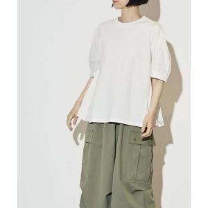 tシャツ Tシャツ レディース GATHER PLEATS DOCKING TEE｜zozo