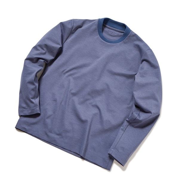 tシャツ 「ACTIVE TAILOR」シルケットスムースクルーネックロングTシャツ メンズ