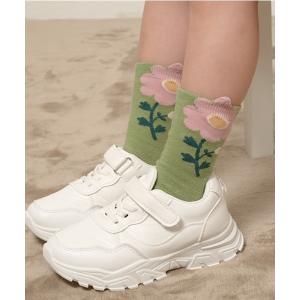 靴下 ぷくっとフラワーソックス