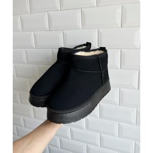 ブーツ 厚底ショートムートンブーツ