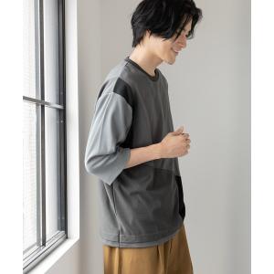 tシャツ Tシャツ メンズ 7分丈ブロッキングT｜zozo