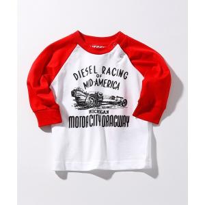 tシャツ Tシャツ キッズ DIESEL（ディーゼル）Baby グラフィックデザインブランドロゴ長袖Tシャツカットソー