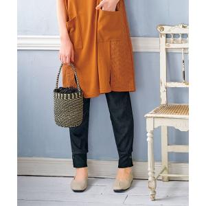 パンツ さらぽこ素材レギンスパンツ レディース