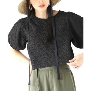 tシャツ サテンジャガード ショートプルオーバー...の商品画像