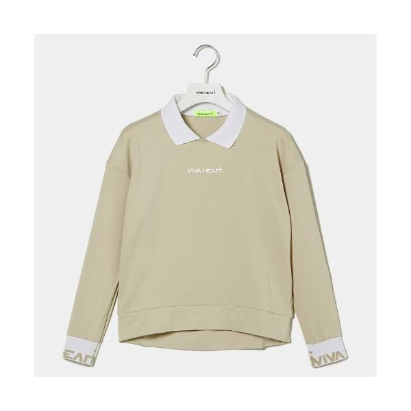 トレーナー スウェット 「VIVA　HEART/GOLF」ストレッチ裏毛襟付きプルオーバー レディー...